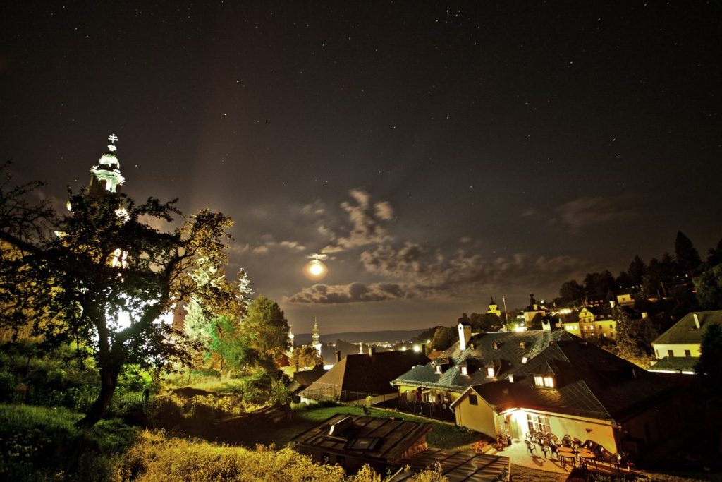 Night view from the garden